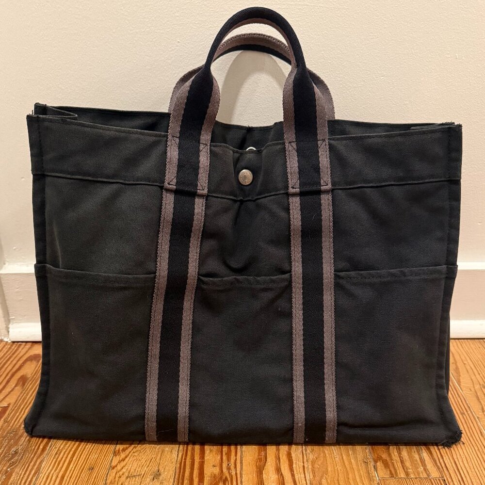 Hermes Paris canvas tote bag, good used condition - Picture 2 of 11